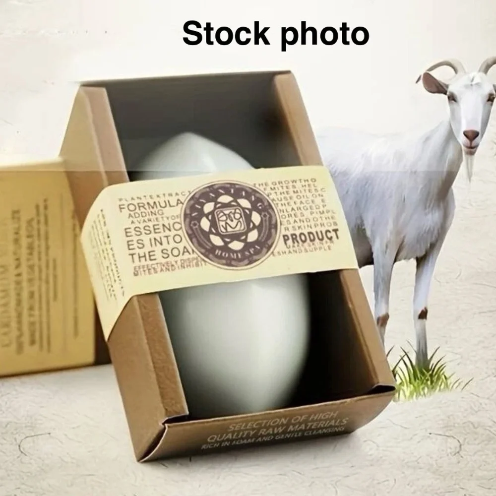 Goats Milk Soap Lightly Scented Moisturizing Bar Palm Oil, Almond Oil 4.5 Oz